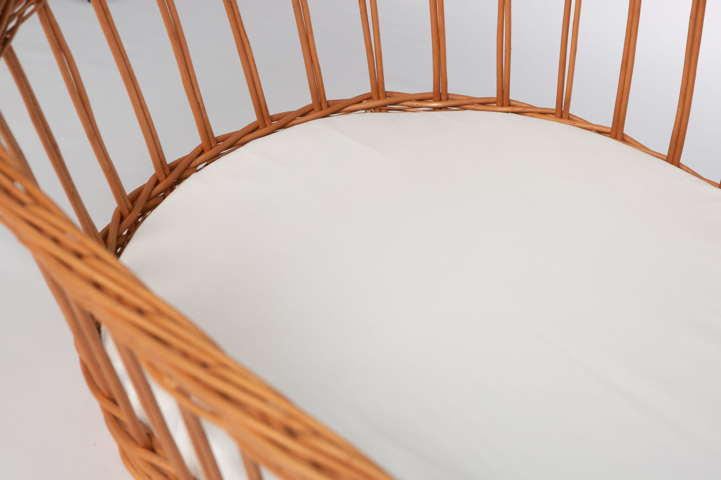 Baby-Spannbettlaken aus Bio-Baumwolle (oval)