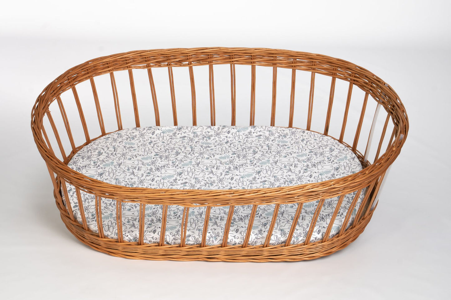 Baby-Spannbettlaken aus Bio-Baumwolle (oval)