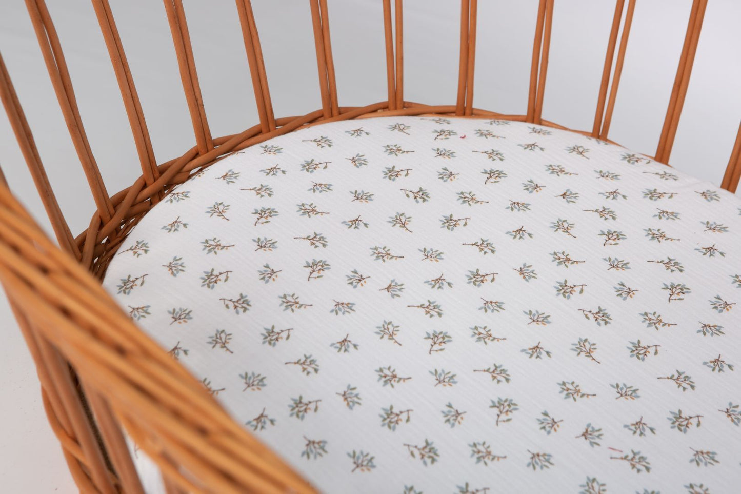 Baby-Spannbettlaken aus Bio-Baumwolle (oval)