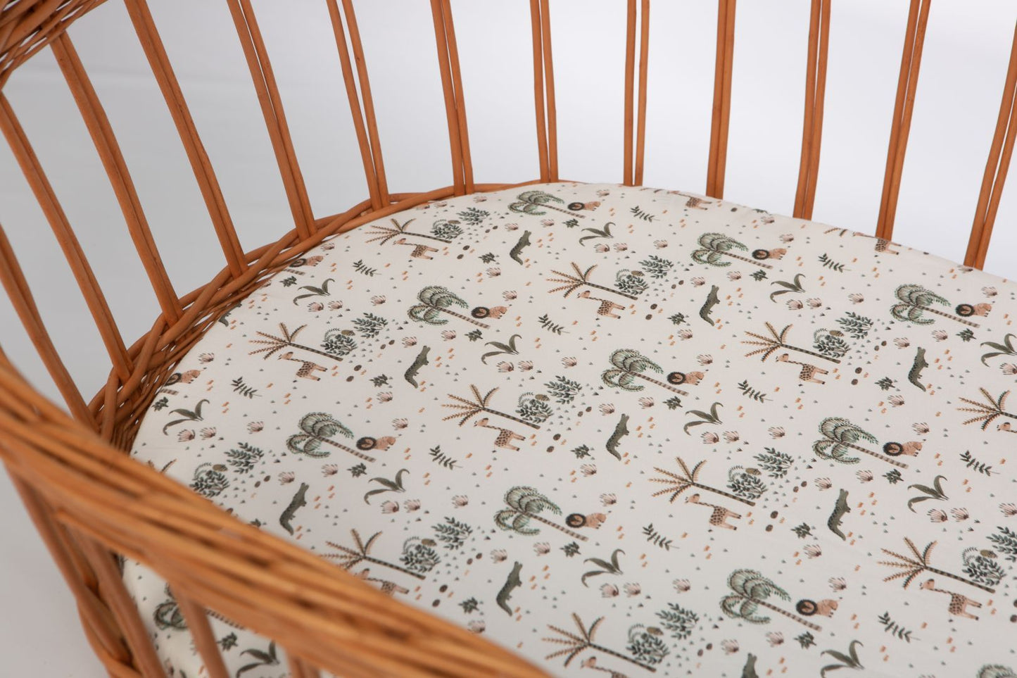 Baby-Spannbettlaken aus Bio-Baumwolle (oval)