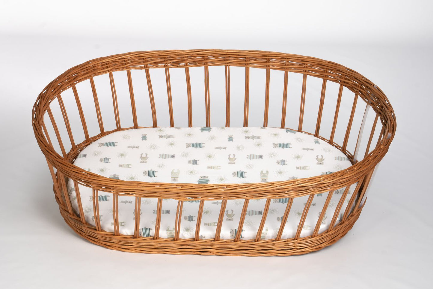 Baby-Spannbettlaken aus Bio-Baumwolle (oval)