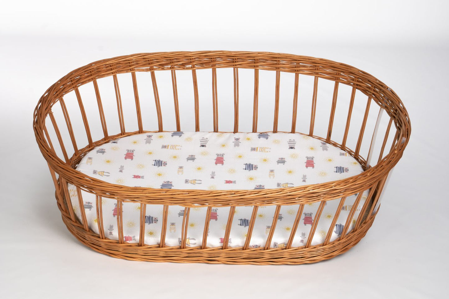 Baby-Spannbettlaken aus Bio-Baumwolle (oval)