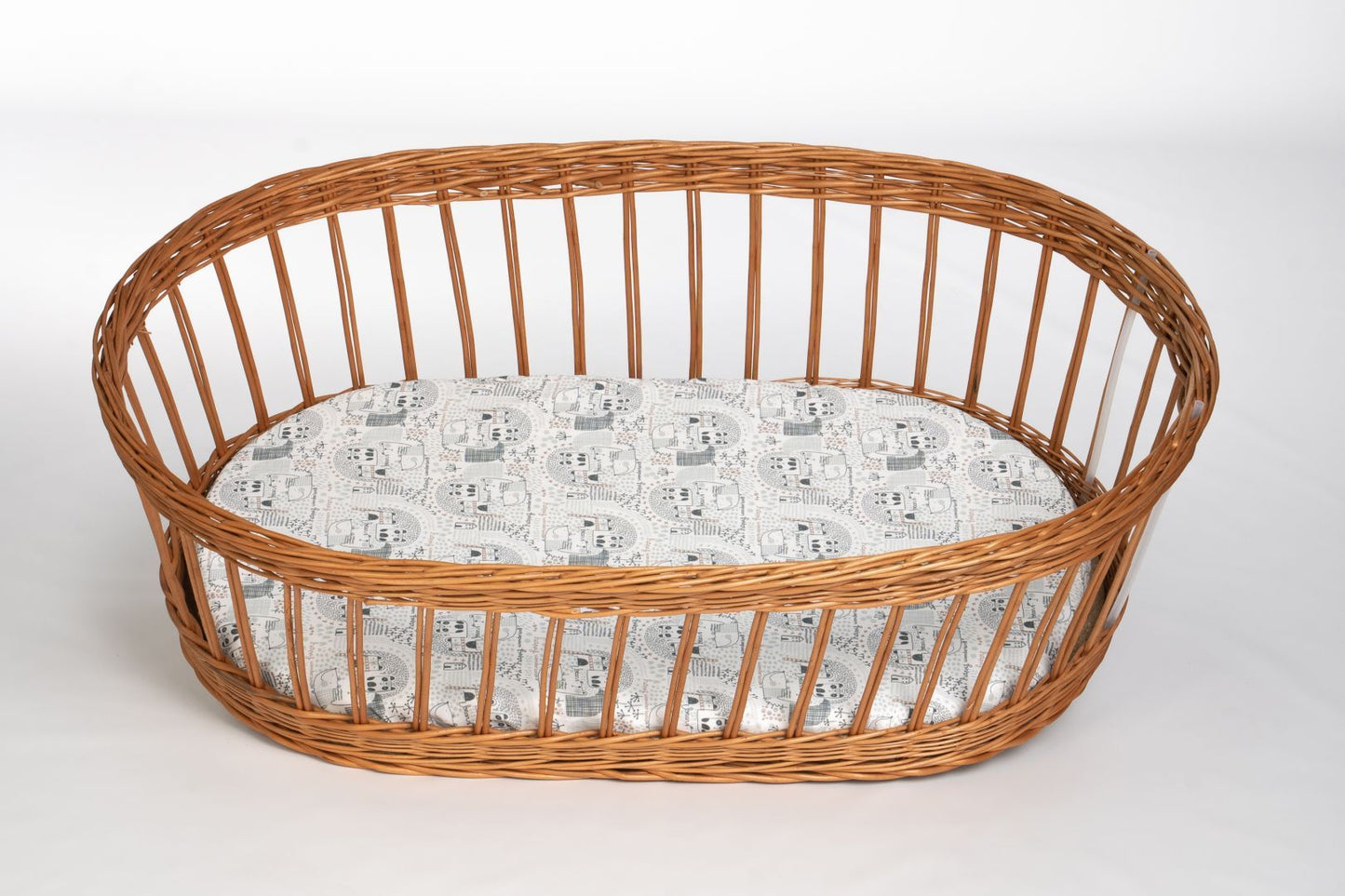 Baby-Spannbettlaken aus Bio-Baumwolle (oval)