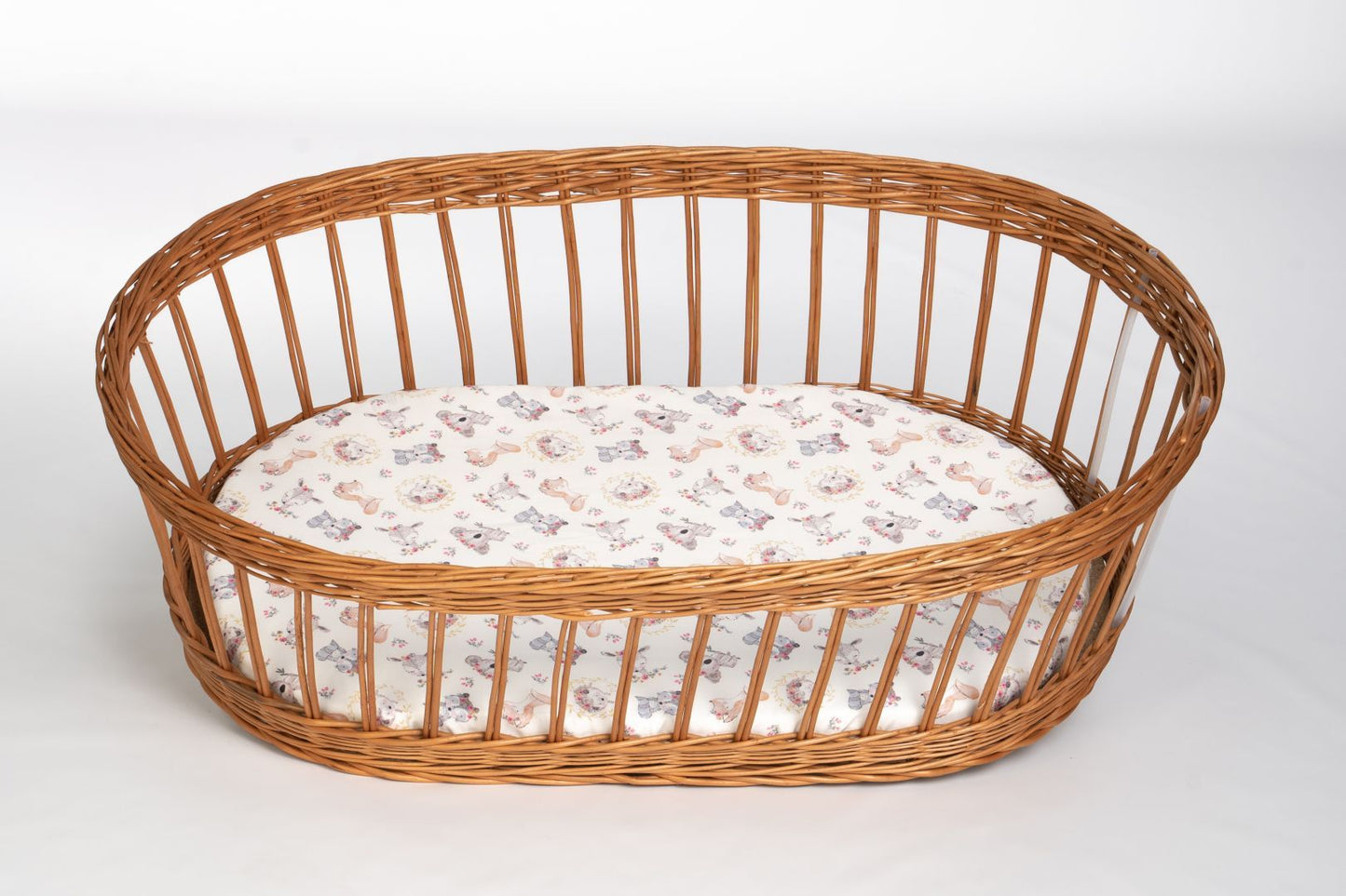 Baby-Spannbettlaken aus Bio-Baumwolle (oval)
