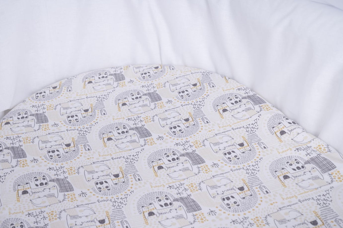 Bellissima Uno – Textiles Set für Stubenwagen in Little wonderland Curry – MIONIDO