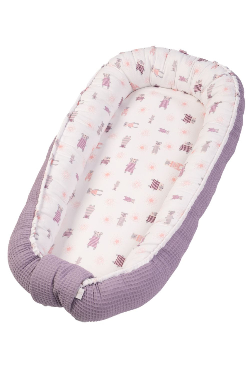 Babynest Pyjamabär flieder