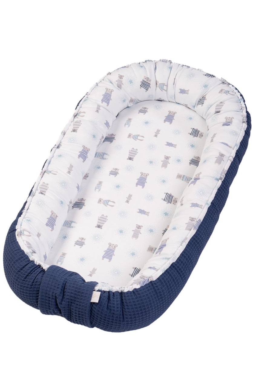 Babynest Pyjamabär blau